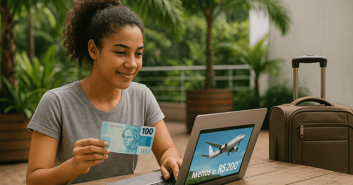 Como encontrar passagens aéreas por menos de R$ 200 em 2025